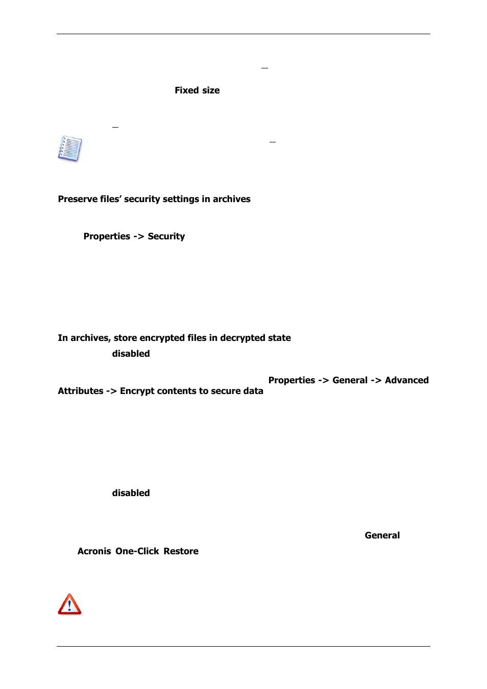 8 file-level security settings, 9 media components | Acronis True Image 9.1 Enterprise Server - User Guide User Manual | Page 56 / 115