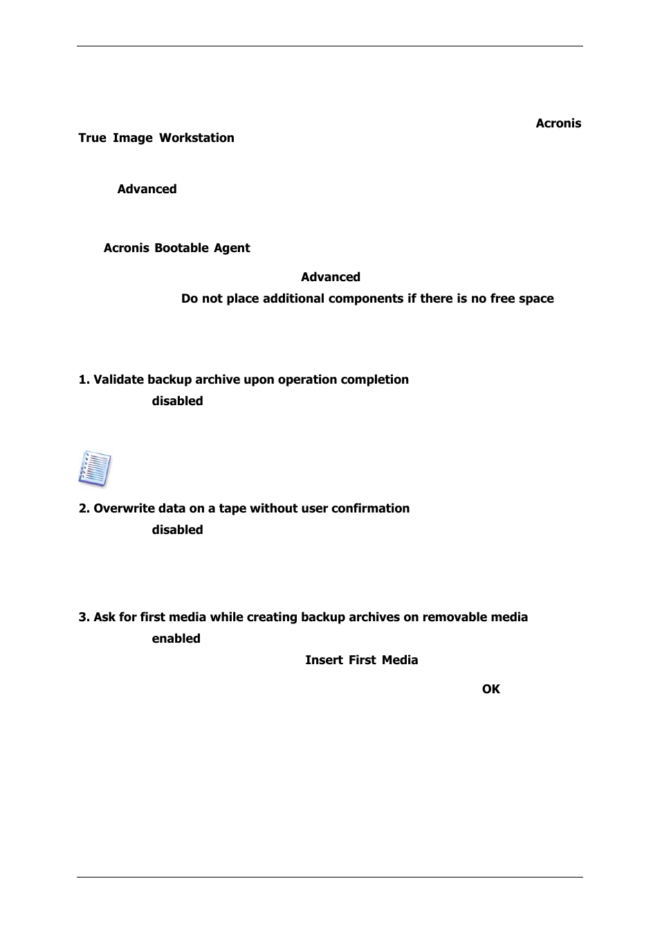 10 additional settings | Acronis True Image 9.1 Enterprise Server - User Guide User Manual | Page 57 / 115