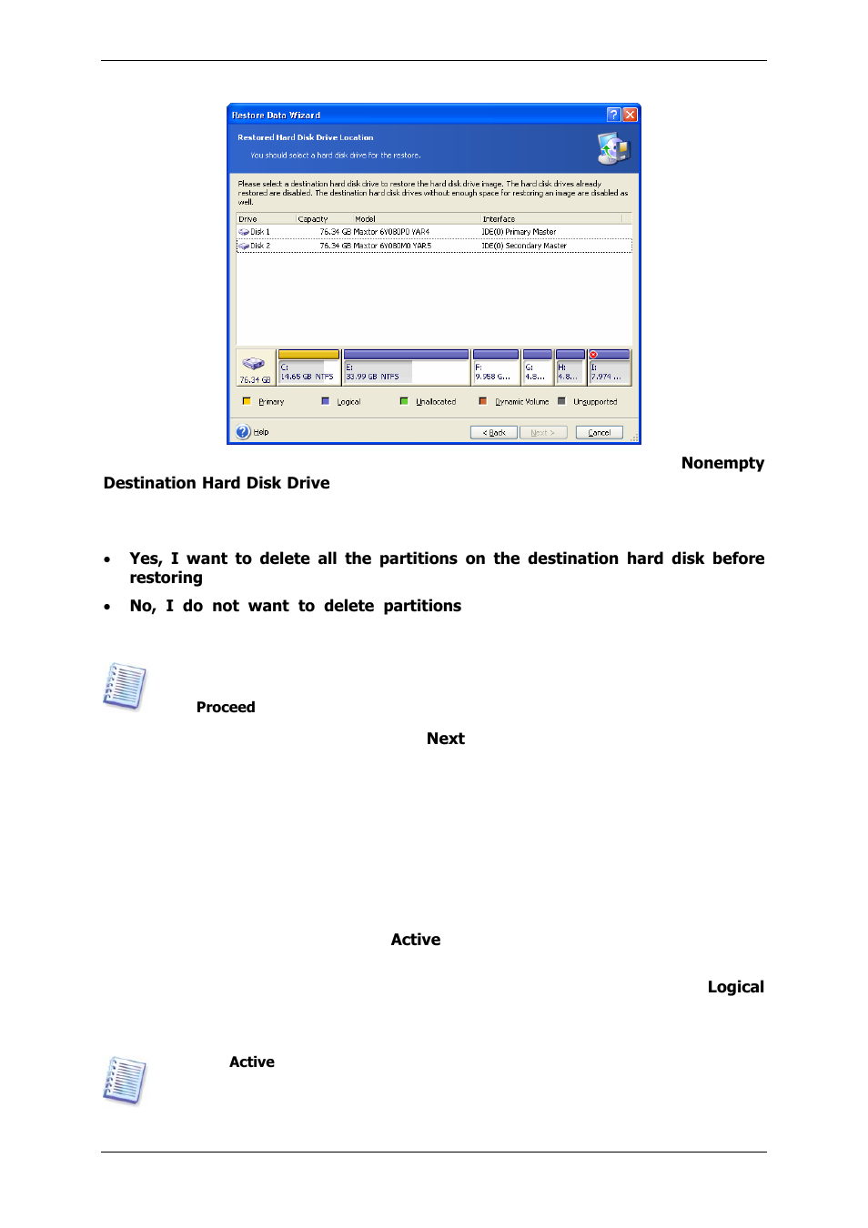6 changing the restored partition type | Acronis True Image 9.1 Enterprise Server - User Guide User Manual | Page 65 / 115