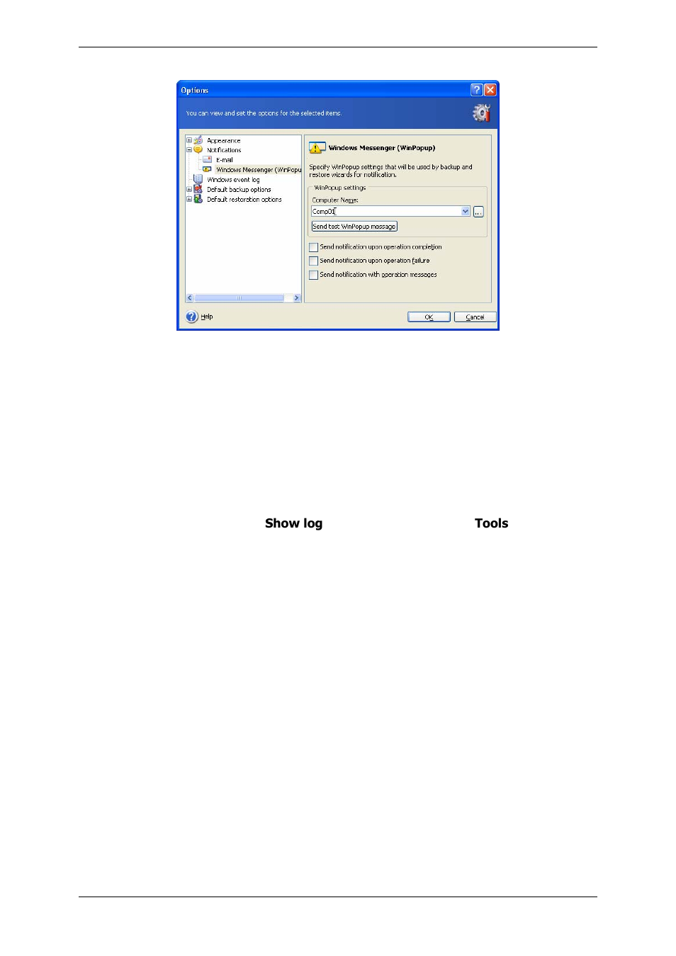 3 viewing logs | Acronis True Image 9.1 Enterprise Server - User Guide User Manual | Page 86 / 115