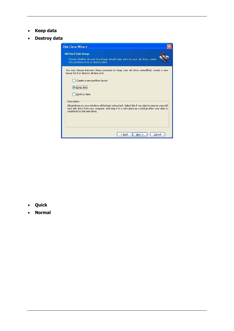 7 destroying the old disk data | Acronis True Image 9.1 Enterprise Server - User Guide User Manual | Page 97 / 115