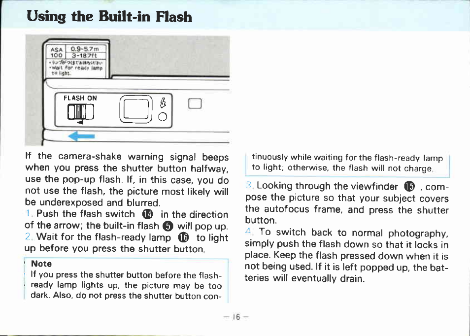 Shooting | Canon AF 35 ML User Manual | Page 18 / 43