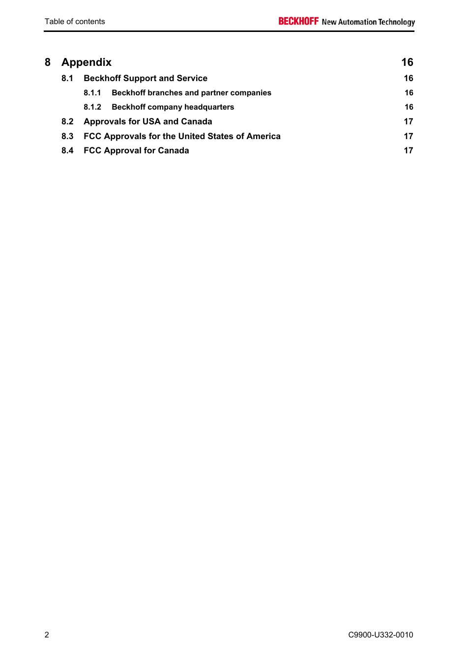 Appendix 16 | BECKHOFF C9900-U332-0010 User Manual | Page 4 / 19