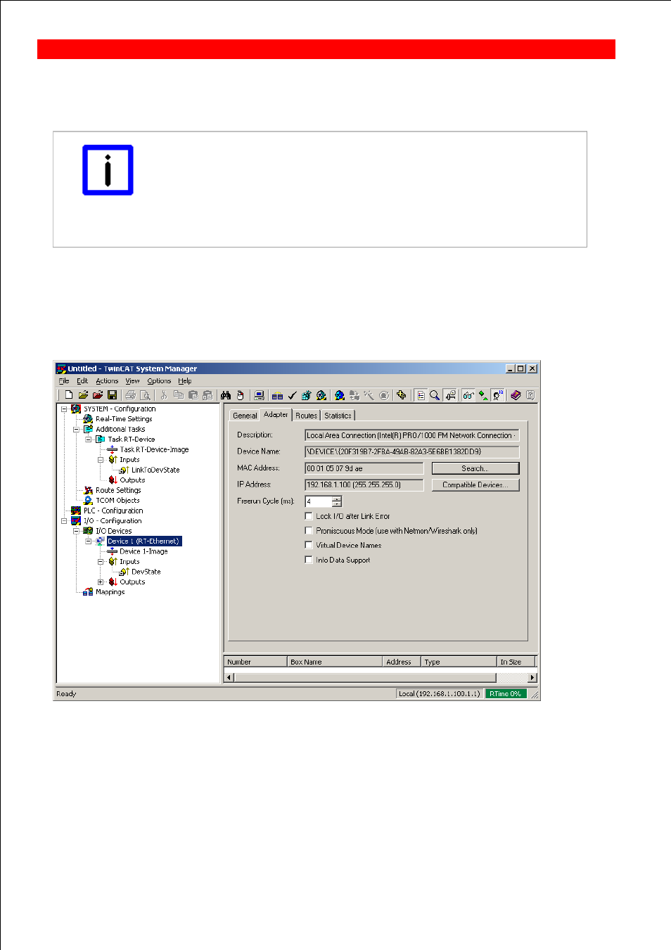 Configuration of rt-ethernet devices, Configuration of rt ethernet devices | BECKHOFF CP-Link3 User Manual | Page 45 / 78