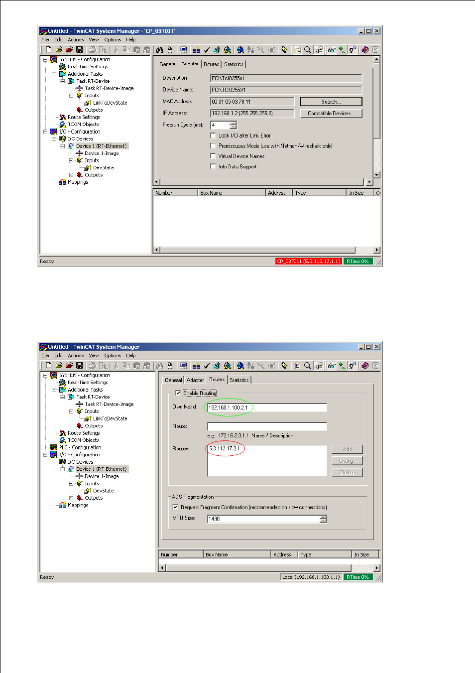 Routing configuration of rt ethernet devices | BECKHOFF CP-Link3 User Manual | Page 46 / 78