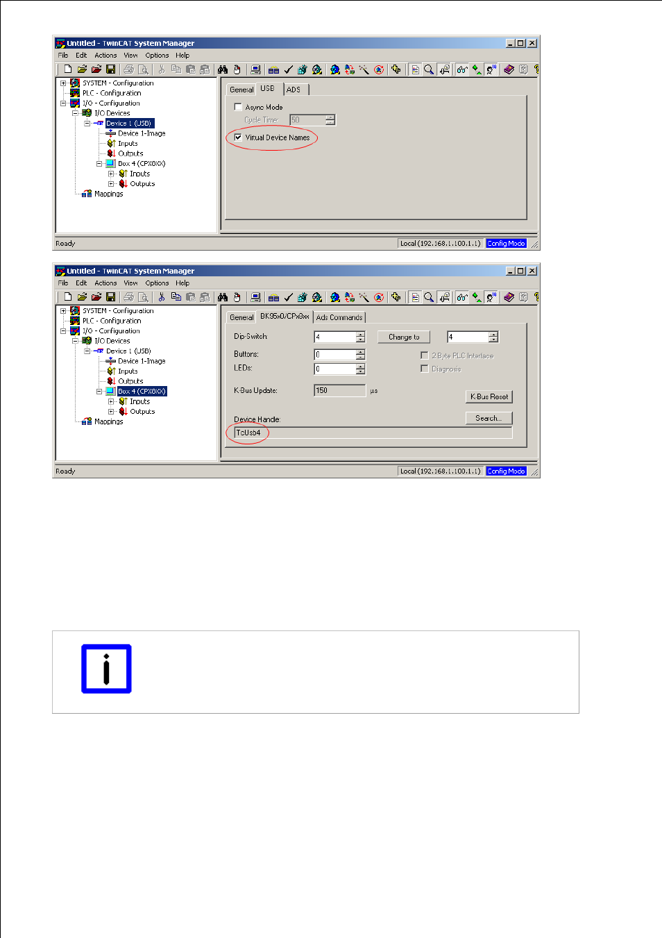 Access via "virtual usb interface (remote) | BECKHOFF CP-Link3 User Manual | Page 62 / 78