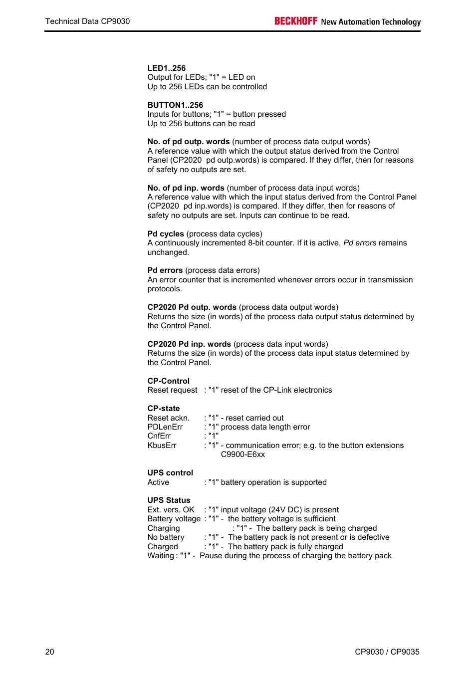 BECKHOFF CP9030 User Manual | Page 19 / 39