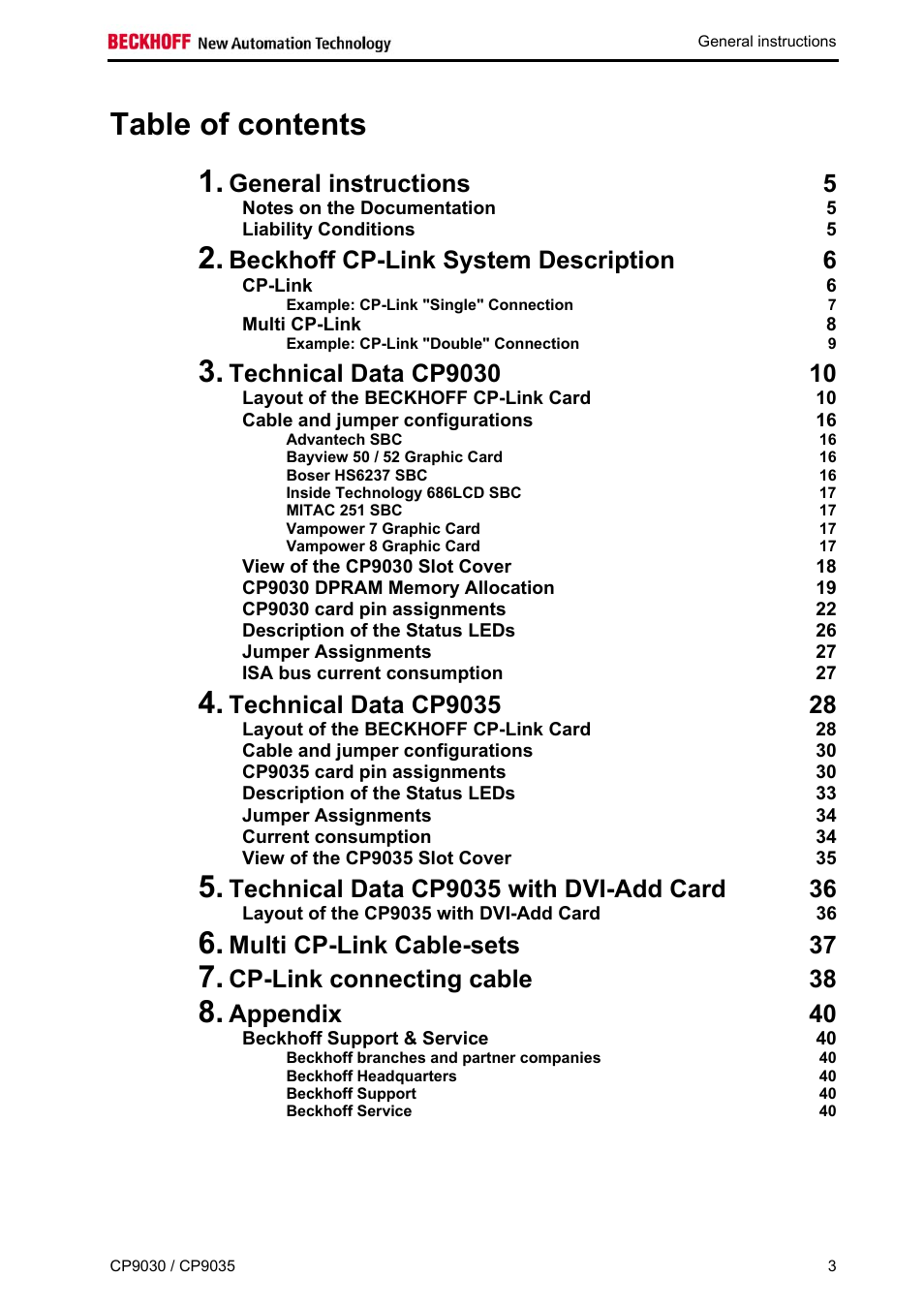 BECKHOFF CP9030 User Manual | Page 2 / 39