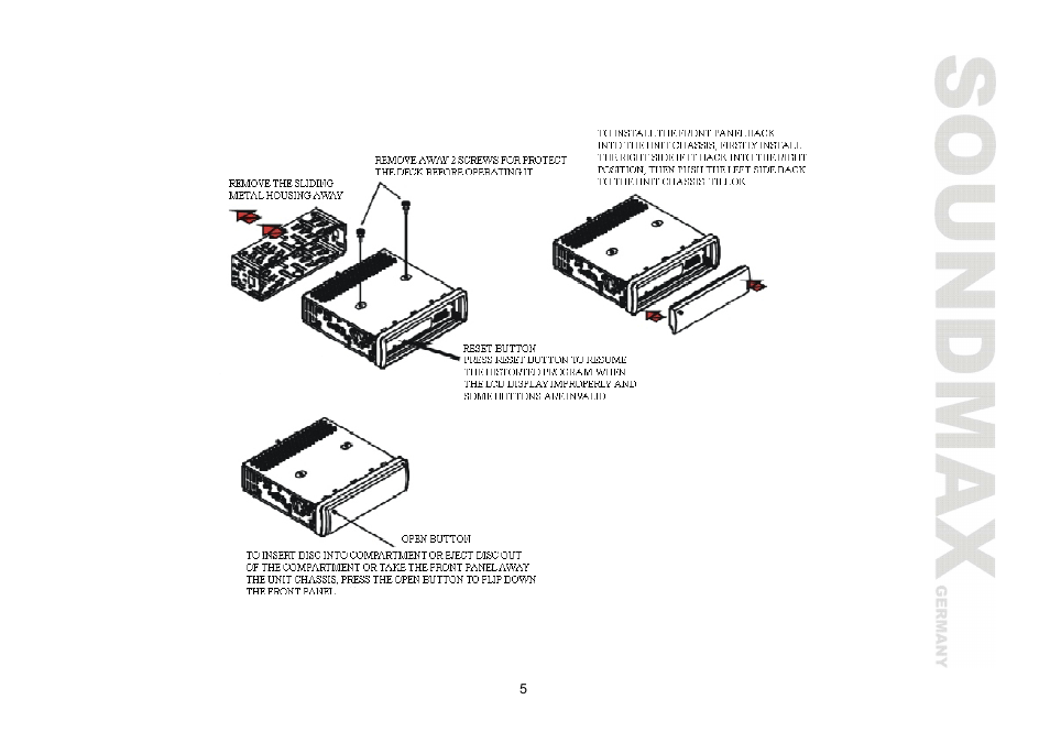 SoundMax SM-CDM1030 User Manual | Page 5 / 39