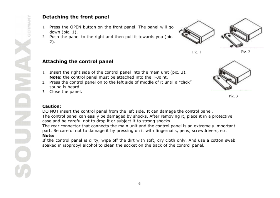 SoundMax SM-CDM1030 User Manual | Page 6 / 39