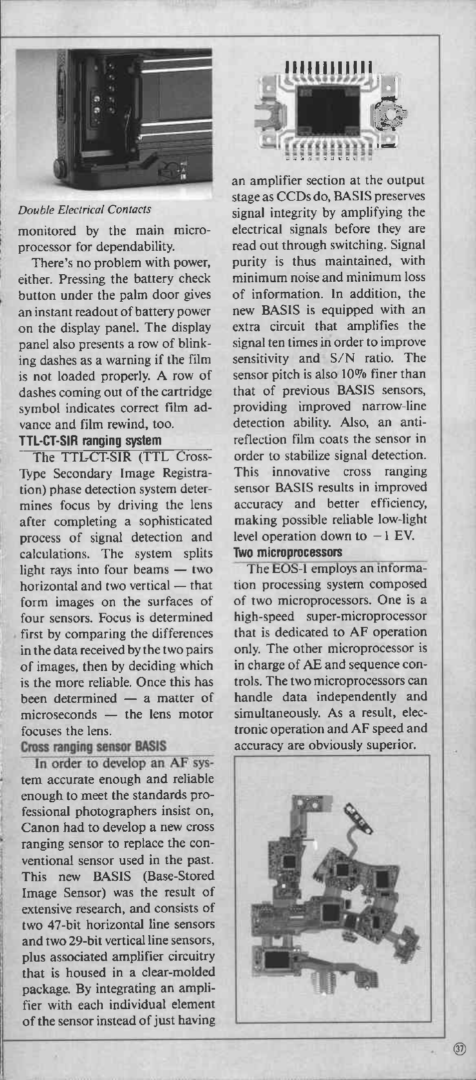 Illlllllilll, Cross ranging sensor basis | Canon EOS-1 User Manual | Page 37 / 44