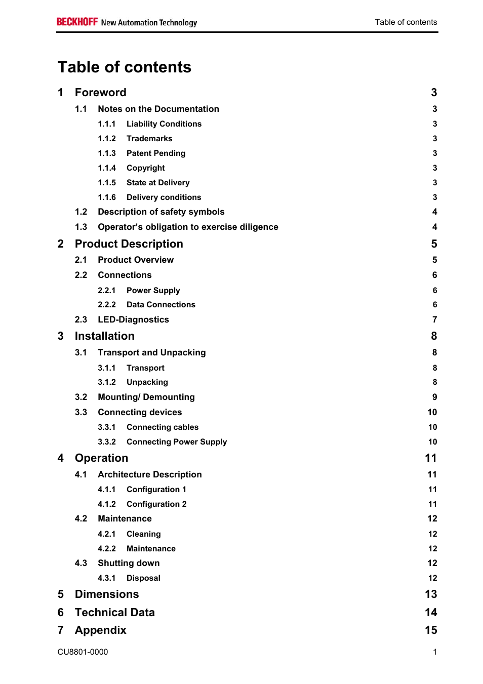 BECKHOFF CU8801-0000 User Manual | Page 3 / 18