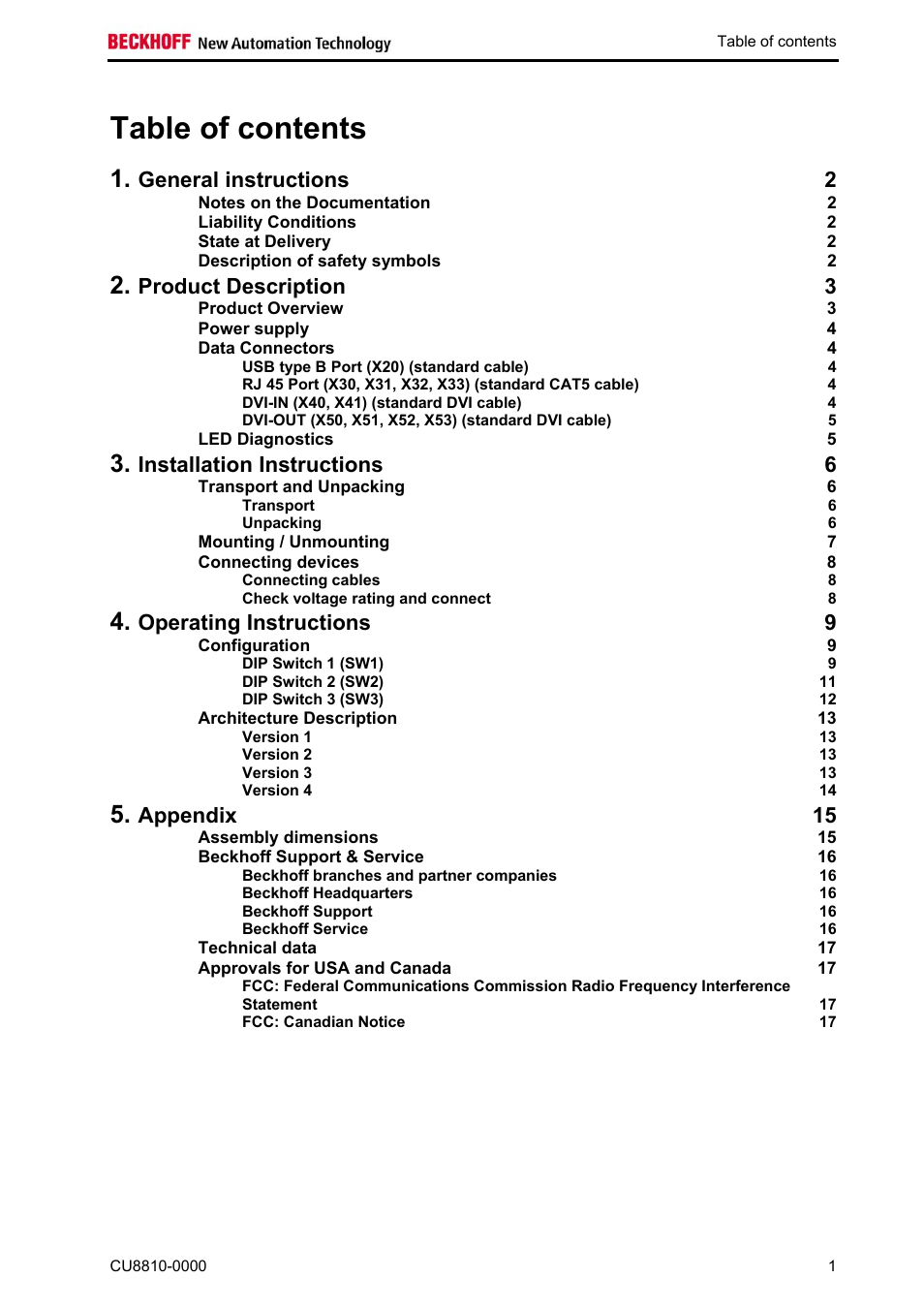 BECKHOFF CU8810-0000 User Manual | Page 3 / 19