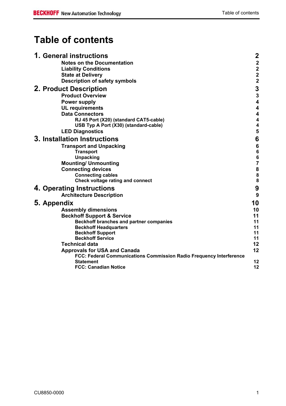 BECKHOFF CU8850-0000 User Manual | Page 3 / 14