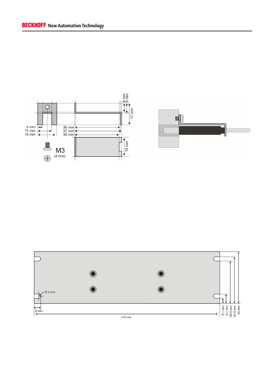 3 installation, 1 installing usb cable strain relief, 2 mounting / unmounting | BECKHOFF CU8860-0000 User Manual | Page 8 / 17