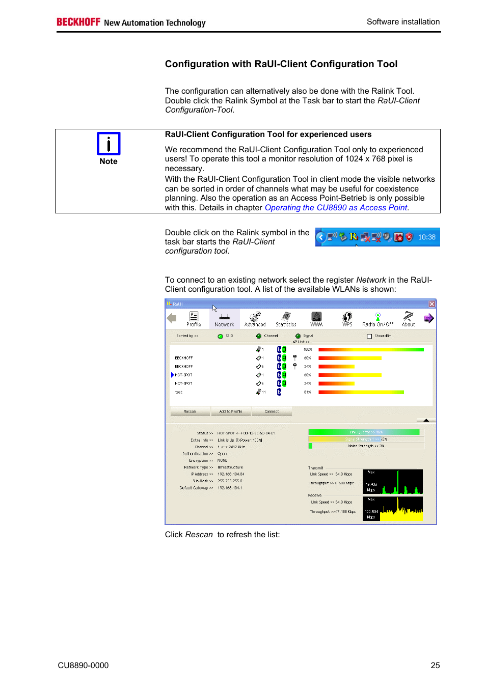 Configuration with raui-client configuration tool | BECKHOFF CU8890-0000 User Manual | Page 27 / 43