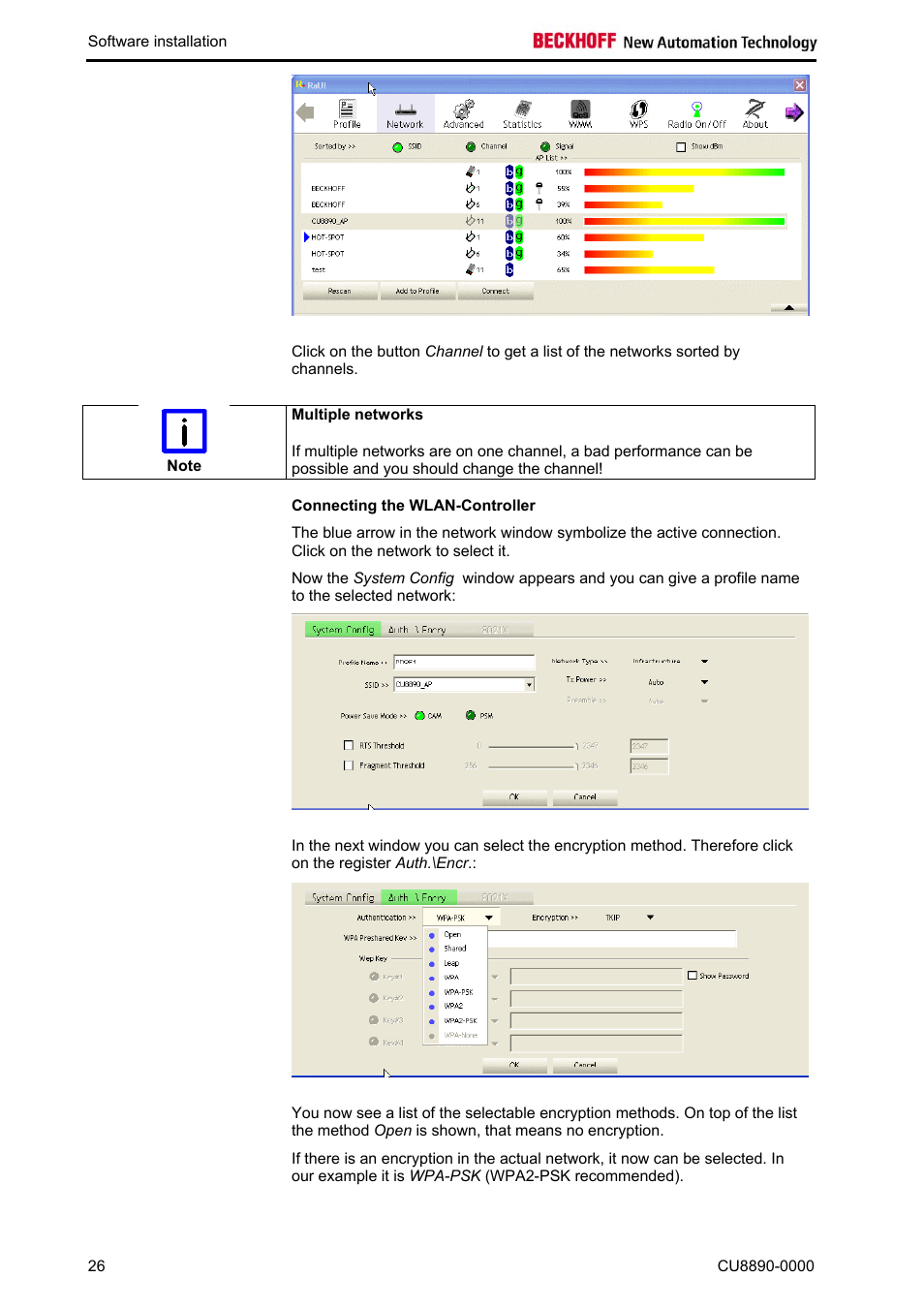 Multiple networks, Connecting the wlan-controller | BECKHOFF CU8890-0000 User Manual | Page 28 / 43
