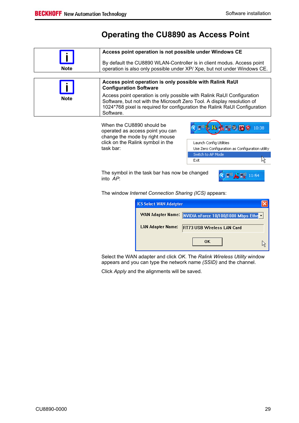 Operating the cu8890 as access point | BECKHOFF CU8890-0000 User Manual | Page 31 / 43