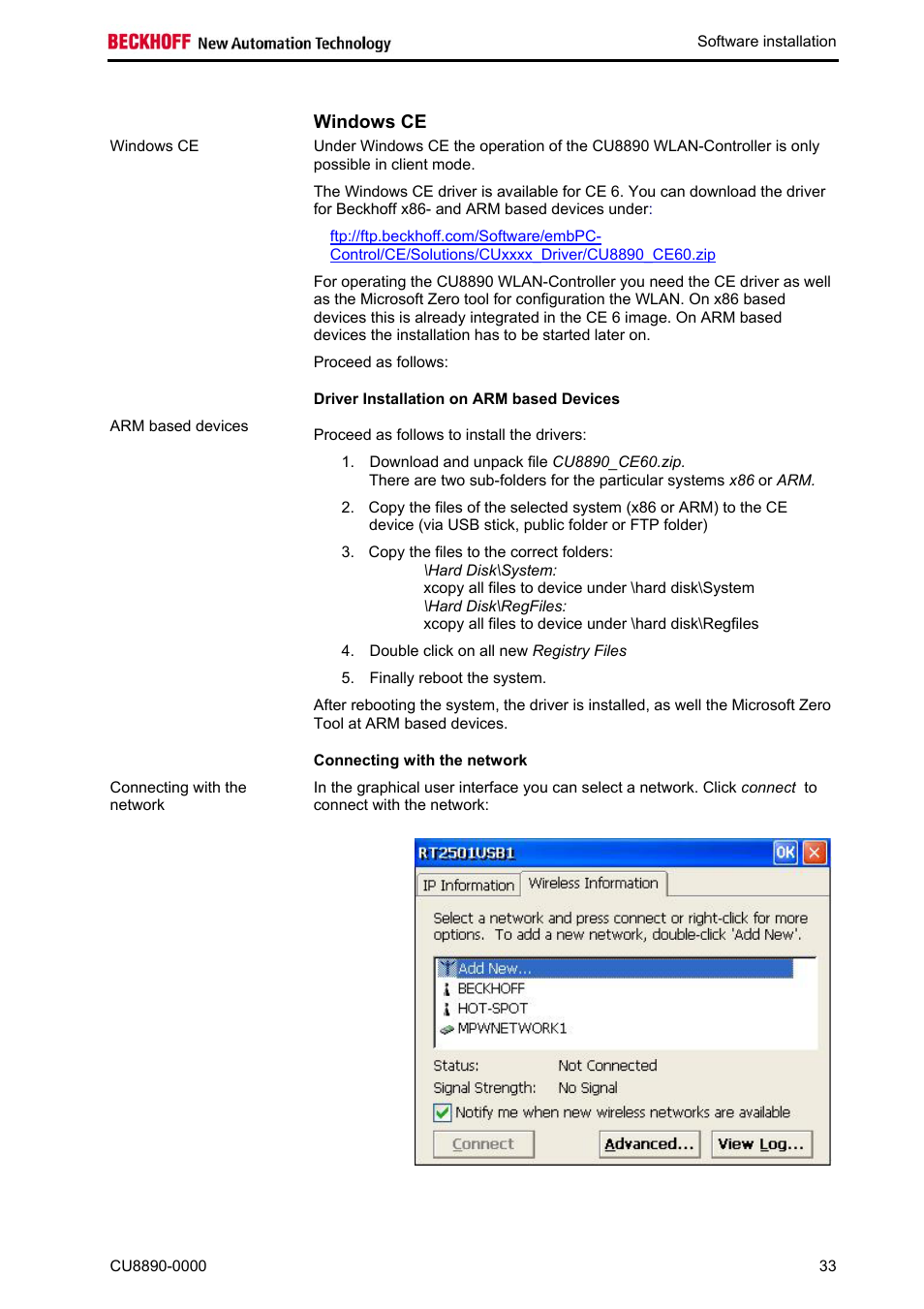 Windows ce | BECKHOFF CU8890-0000 User Manual | Page 35 / 43