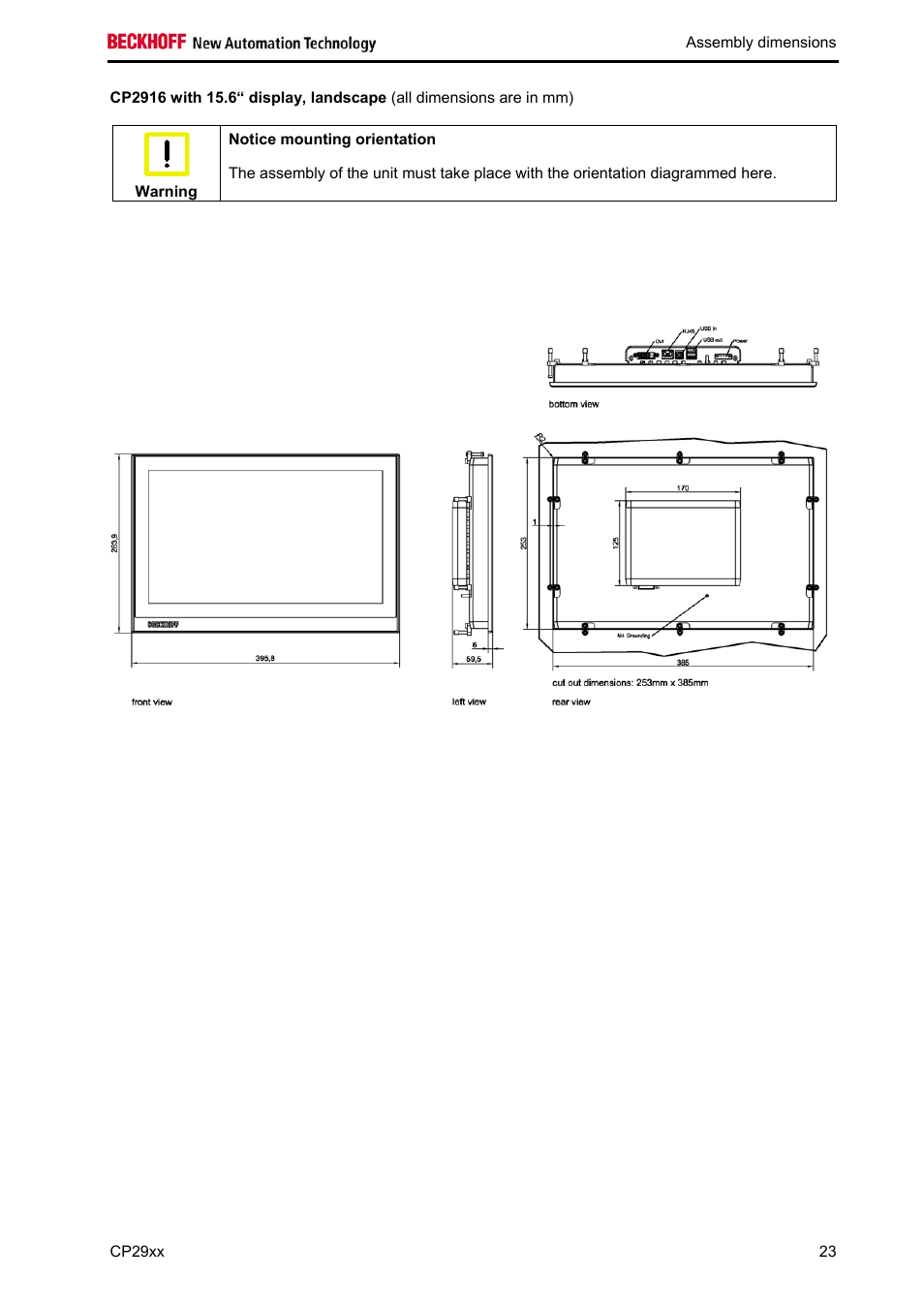 BECKHOFF CP29xx User Manual | Page 25 / 33