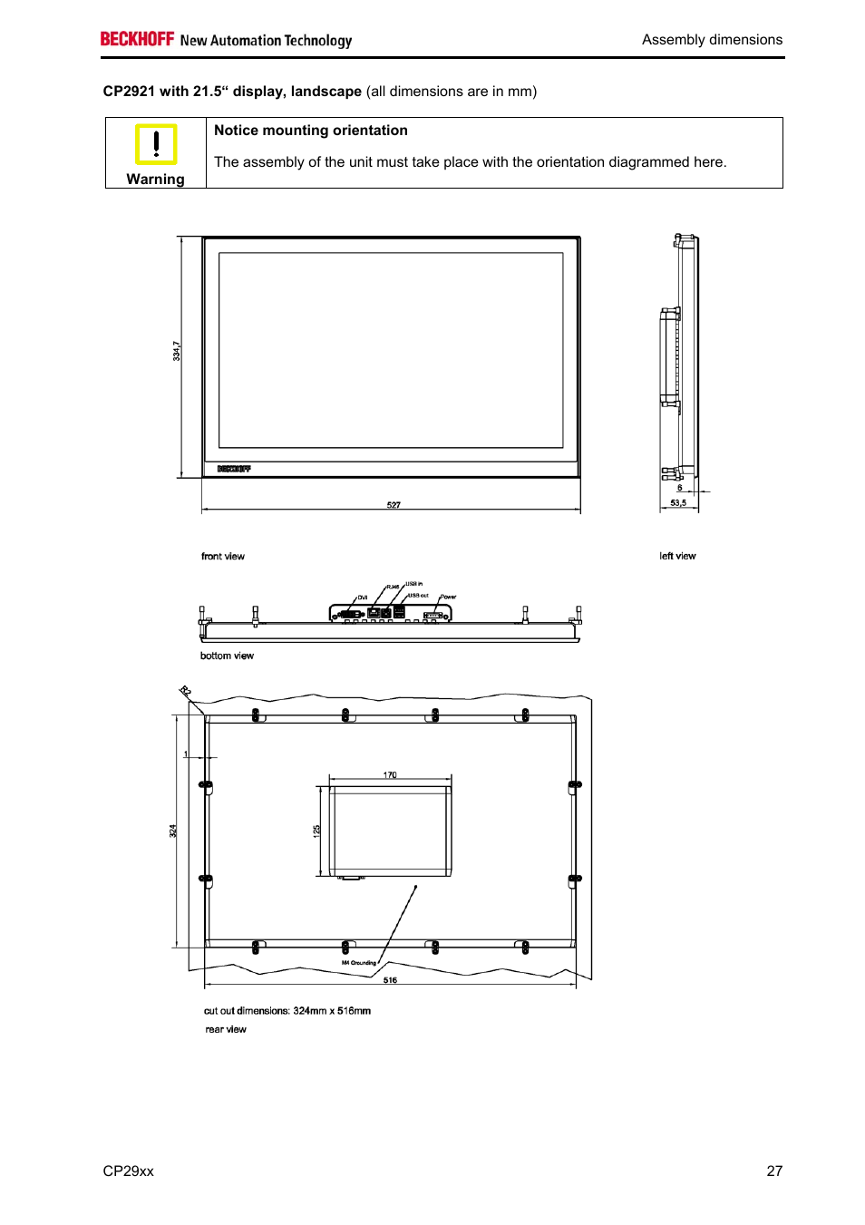 BECKHOFF CP29xx User Manual | Page 29 / 33