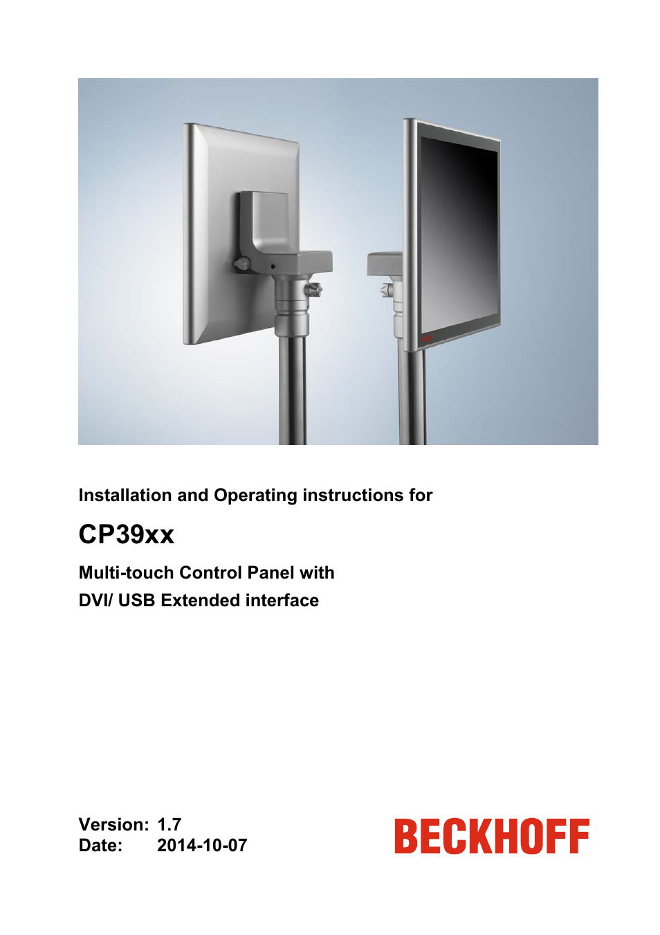 BECKHOFF CP39xx User Manual | 27 pages