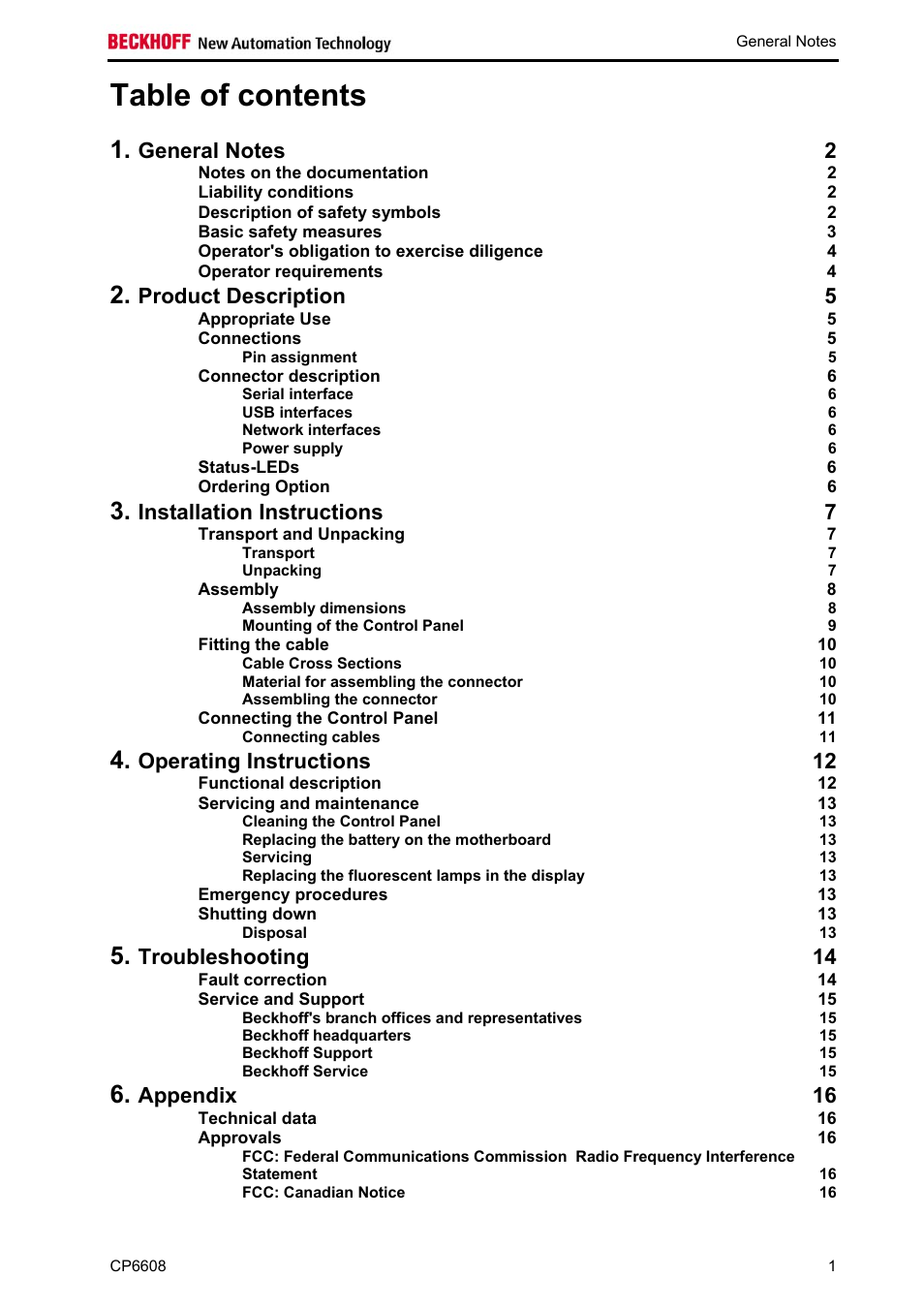 BECKHOFF CP6608 User Manual | Page 3 / 18