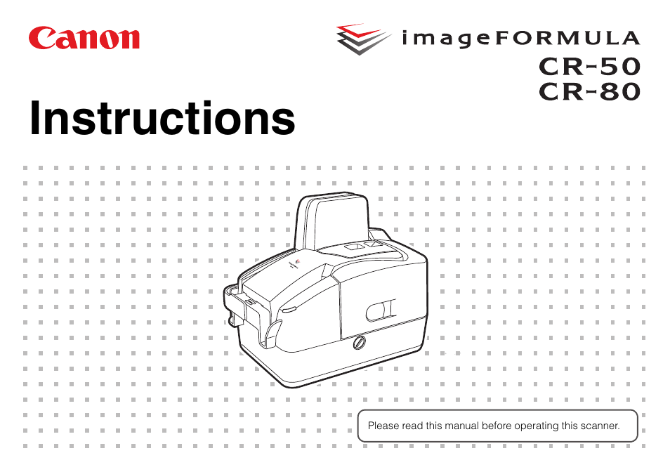 Canon CR-50 User Manual | 58 pages