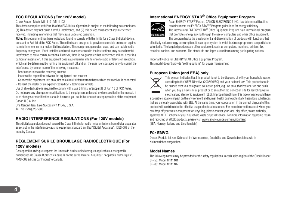 Canon CR-50 User Manual | Page 4 / 58