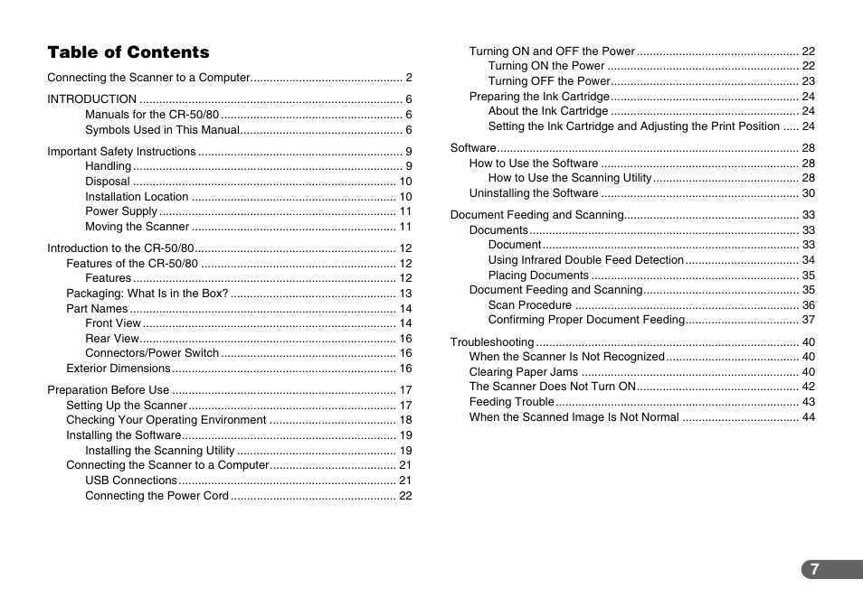 Canon CR-50 User Manual | Page 7 / 58