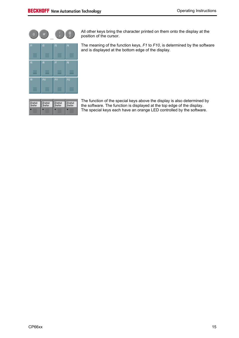 Operating instructions | BECKHOFF CP66xx User Manual | Page 17 / 21