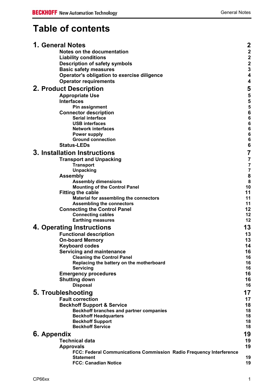 BECKHOFF CP66xx User Manual | Page 3 / 21