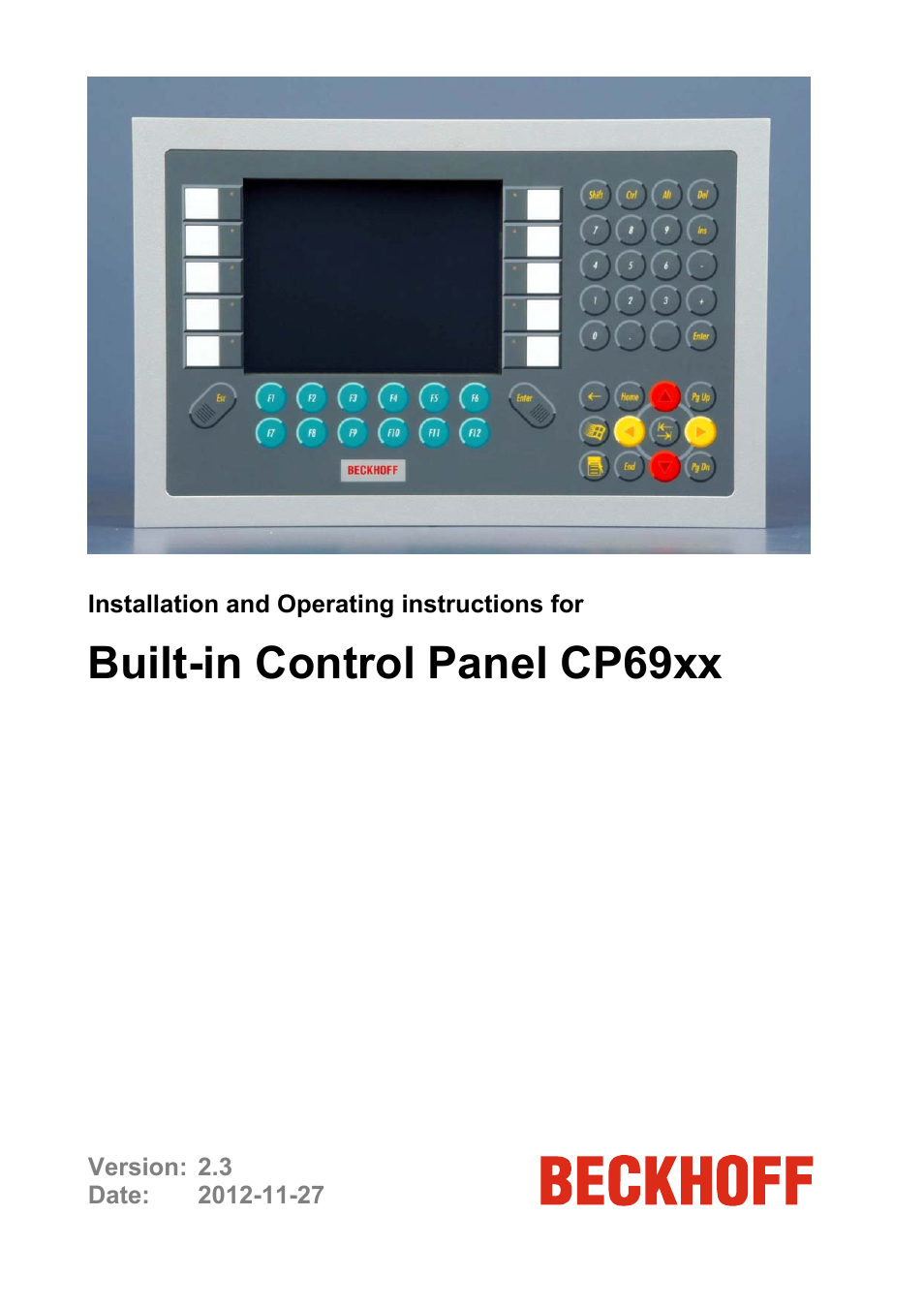 BECKHOFF CP69xx User Manual | 24 pages