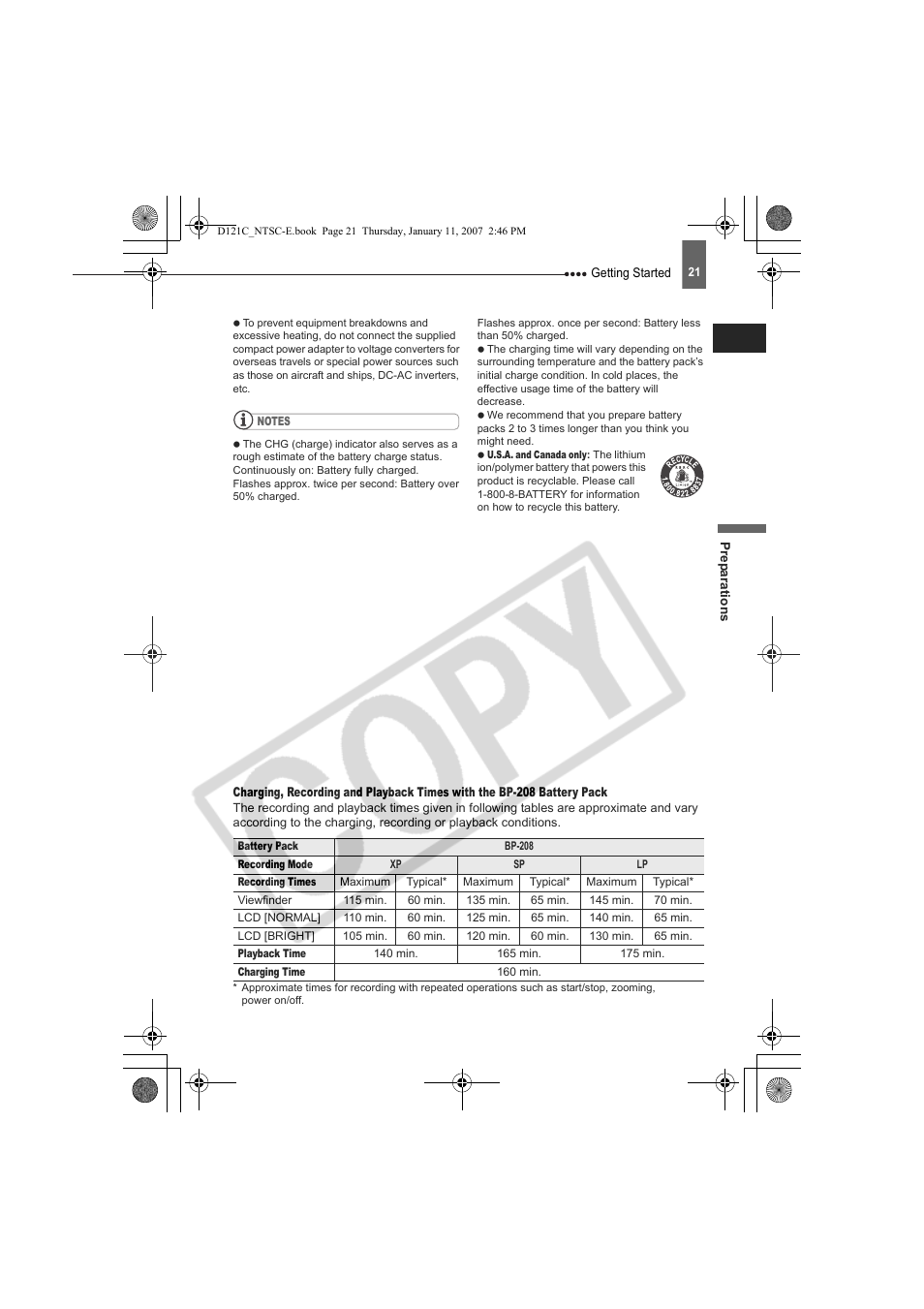 Canon DC210 User Manual | Page 21 / 85