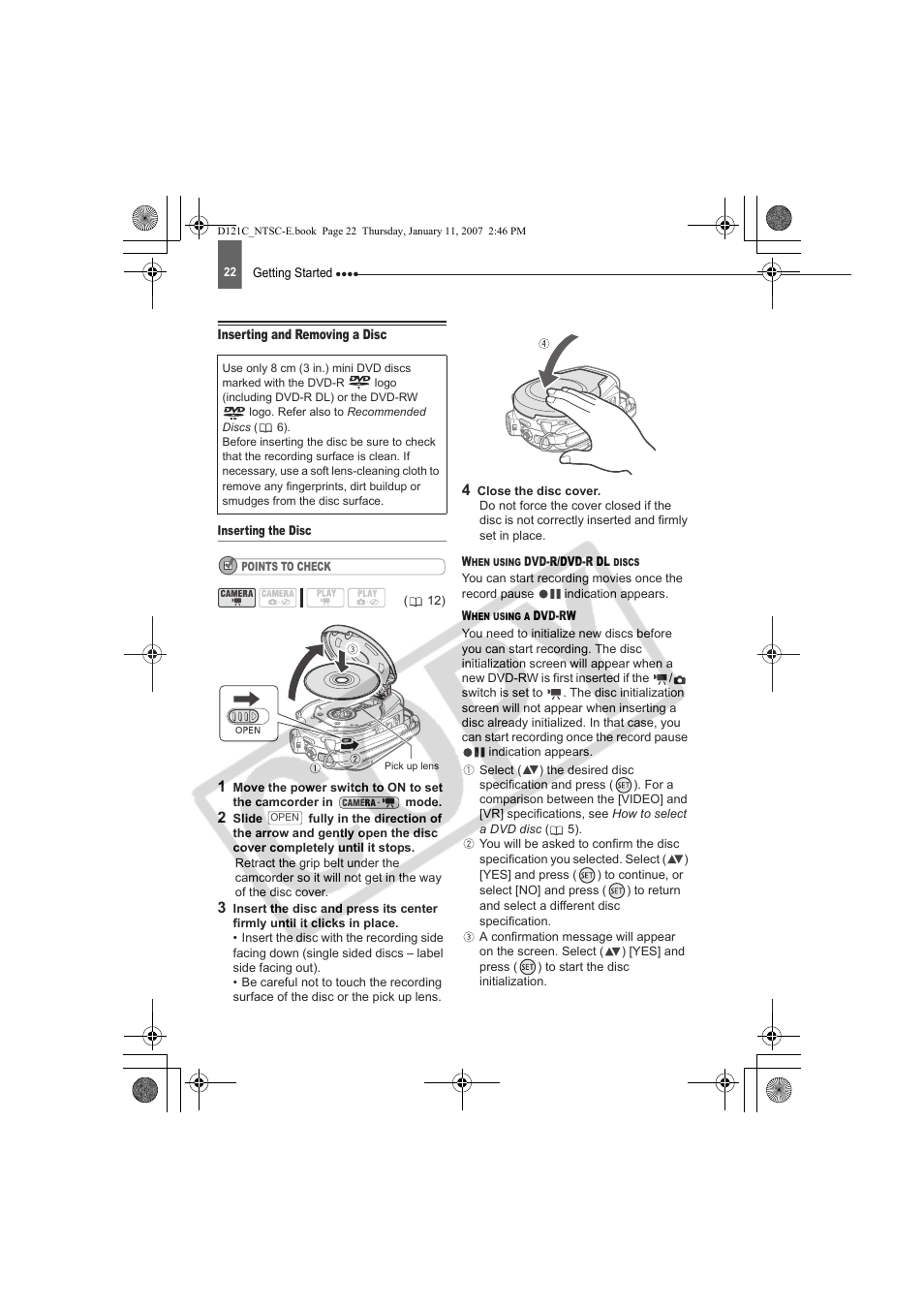 Canon DC210 User Manual | Page 22 / 85