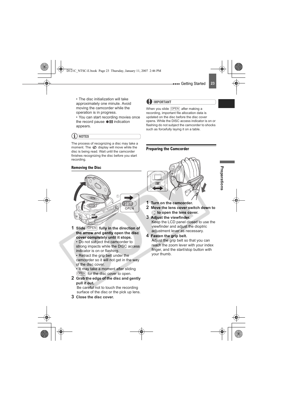 Canon DC210 User Manual | Page 23 / 85