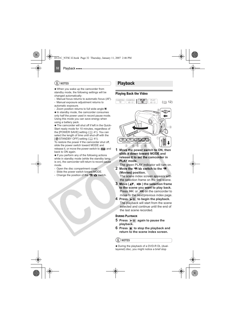 Playback | Canon DC210 User Manual | Page 32 / 85