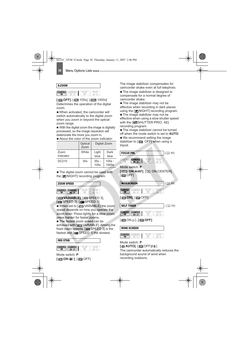 Canon DC210 User Manual | Page 38 / 85