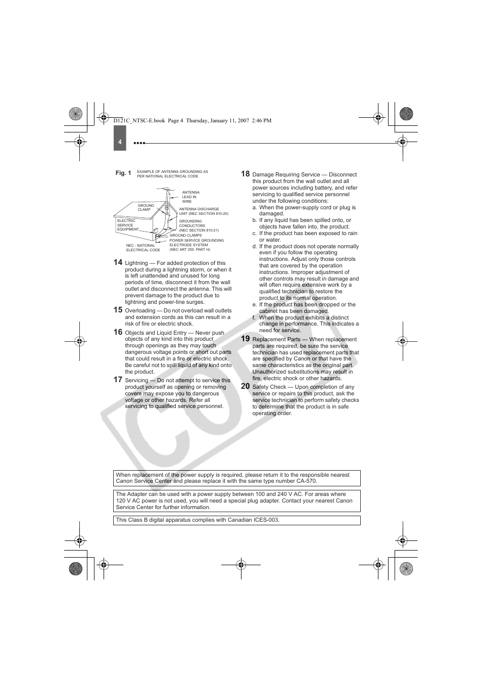 Canon DC210 User Manual | Page 4 / 85