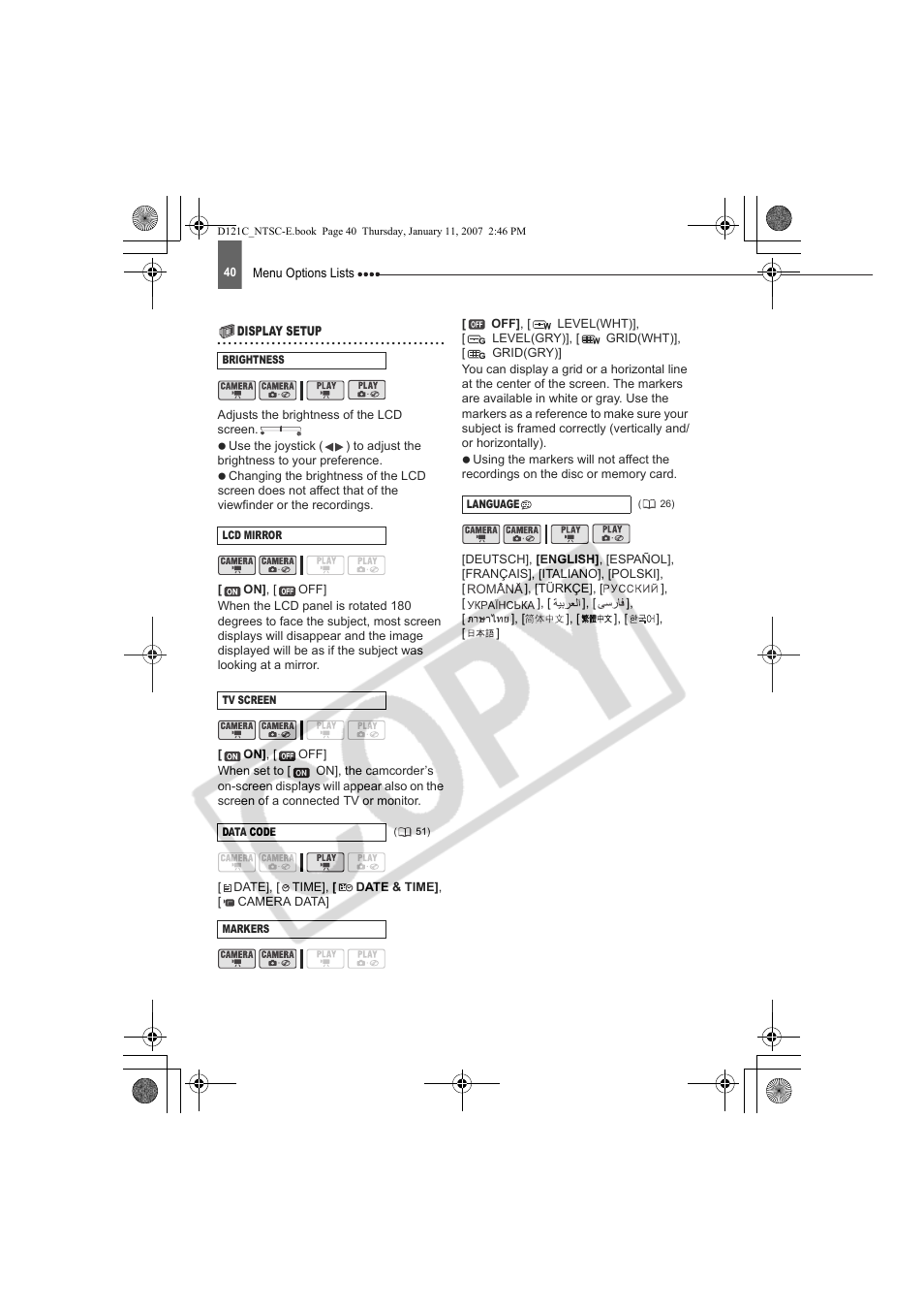 Canon DC210 User Manual | Page 40 / 85