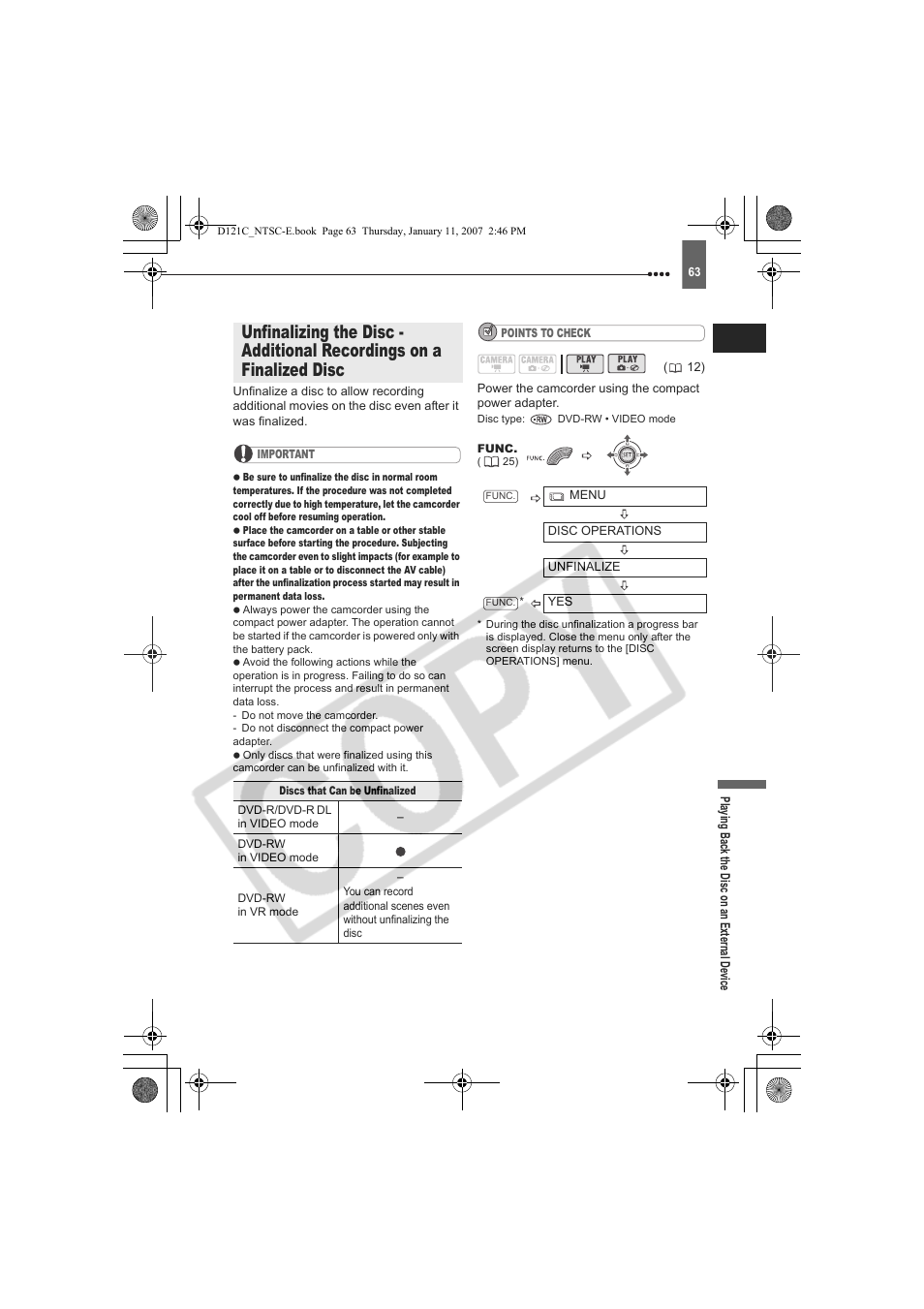 Canon DC210 User Manual | Page 63 / 85