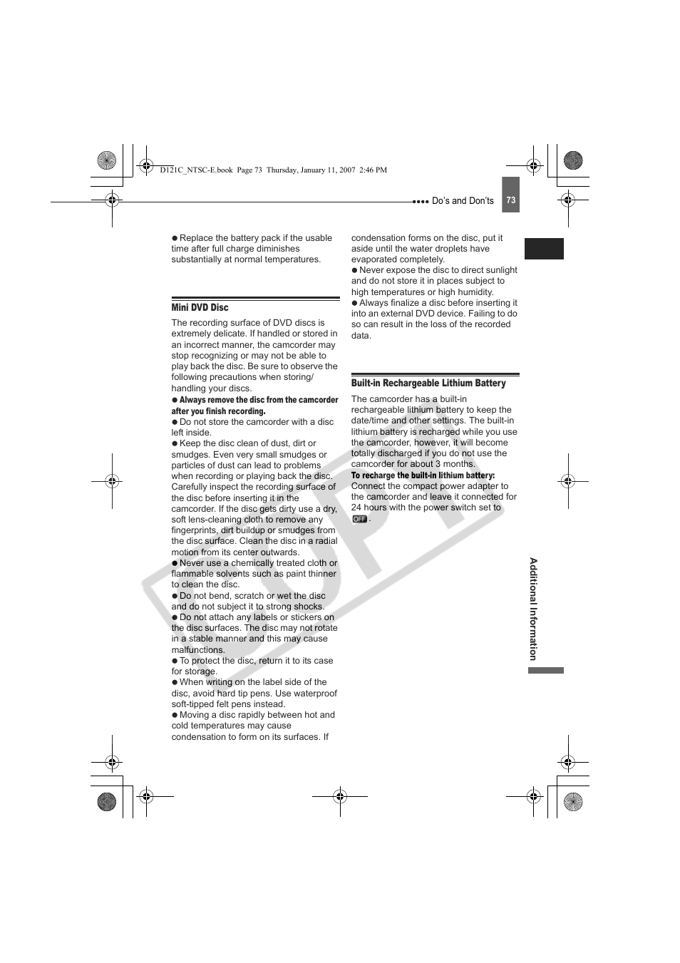 Canon DC210 User Manual | Page 73 / 85