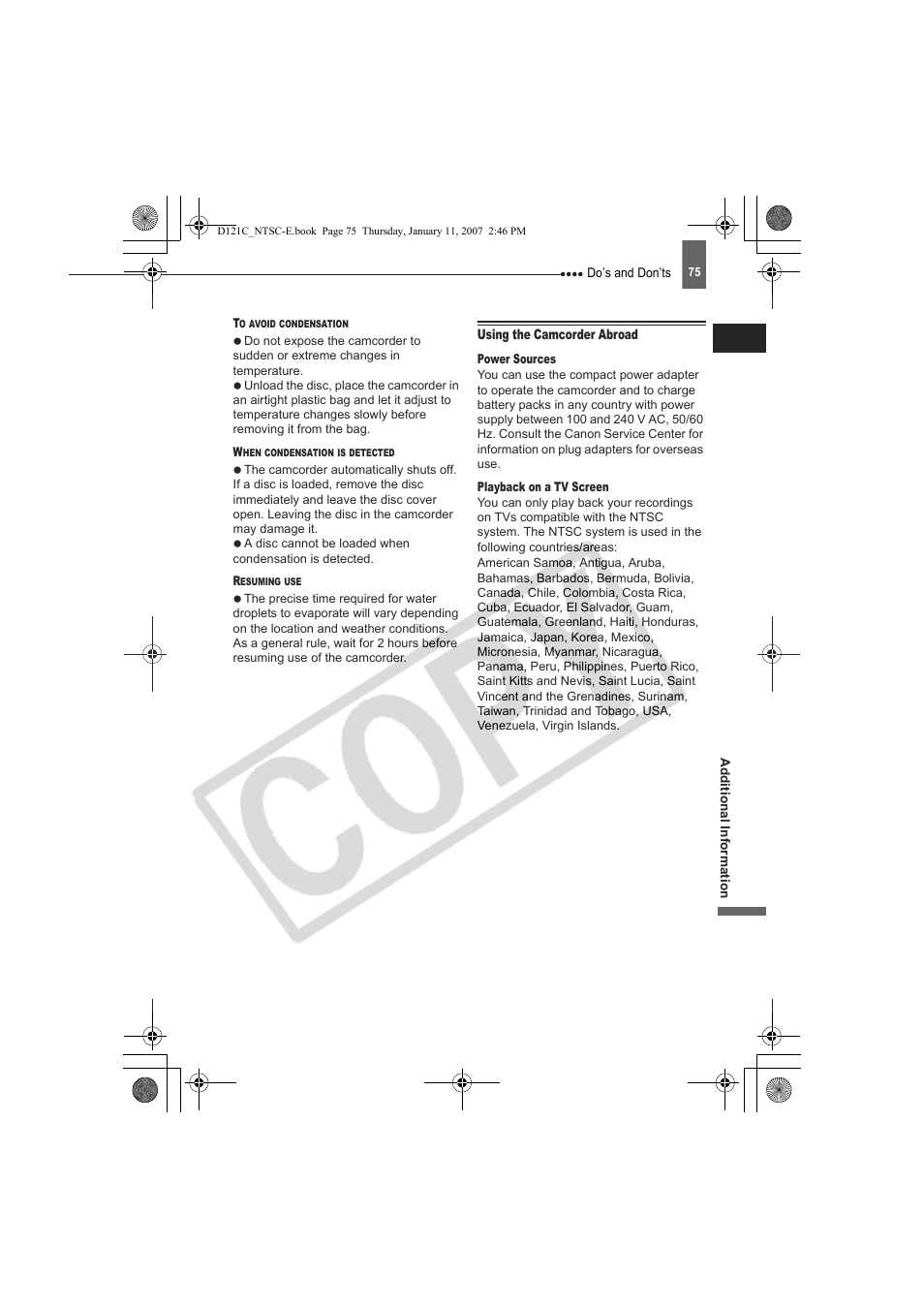 Canon DC210 User Manual | Page 75 / 85