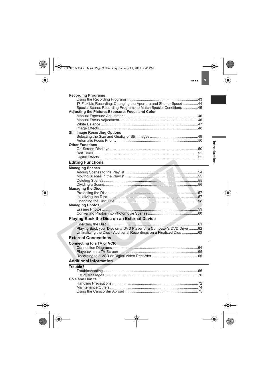 Canon DC210 User Manual | Page 9 / 85