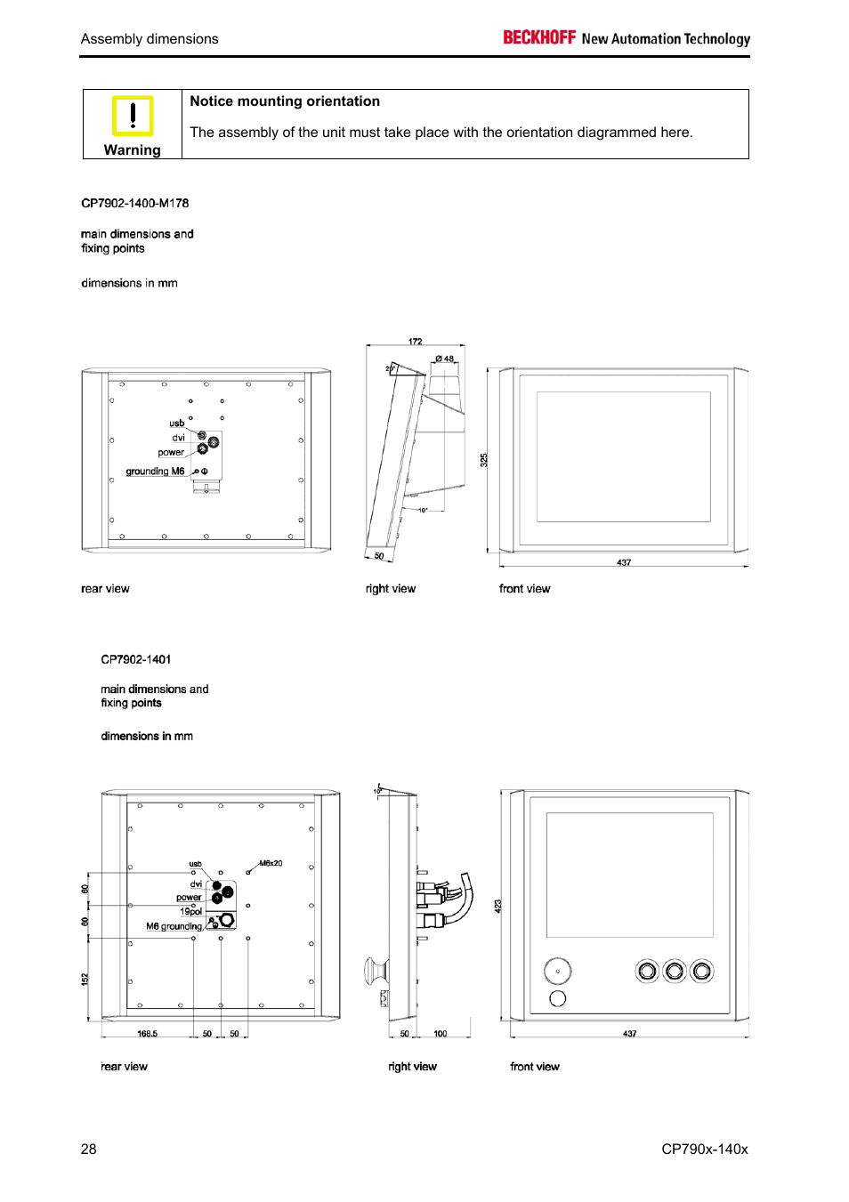 BECKHOFF CP790x-140x User Manual | Page 30 / 38