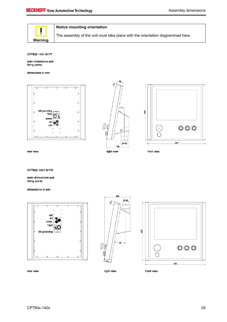 BECKHOFF CP790x-140x User Manual | Page 31 / 38