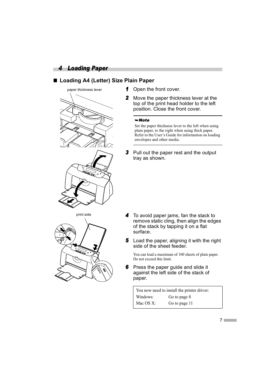 4 loading paper | Canon i 475D User Manual | Page 9 / 31