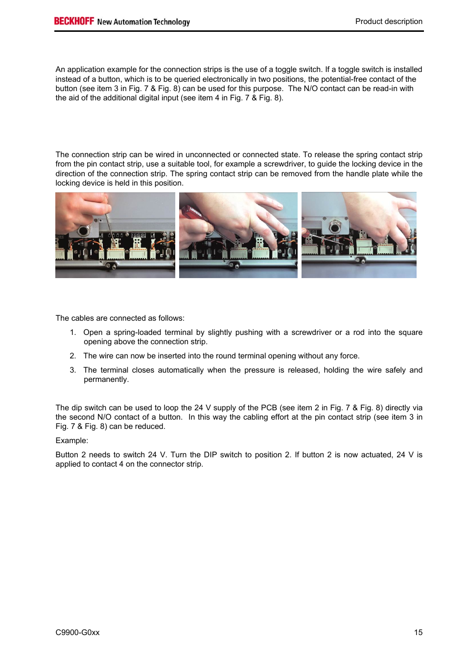 5 wiring of the connection strips | BECKHOFF C9900-G0xx User Manual | Page 17 / 30