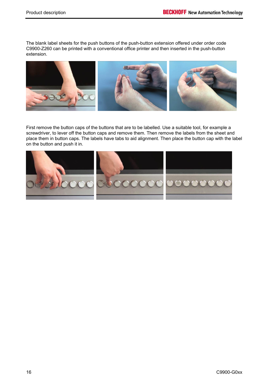 6 inserting self-printed labels | BECKHOFF C9900-G0xx User Manual | Page 18 / 30