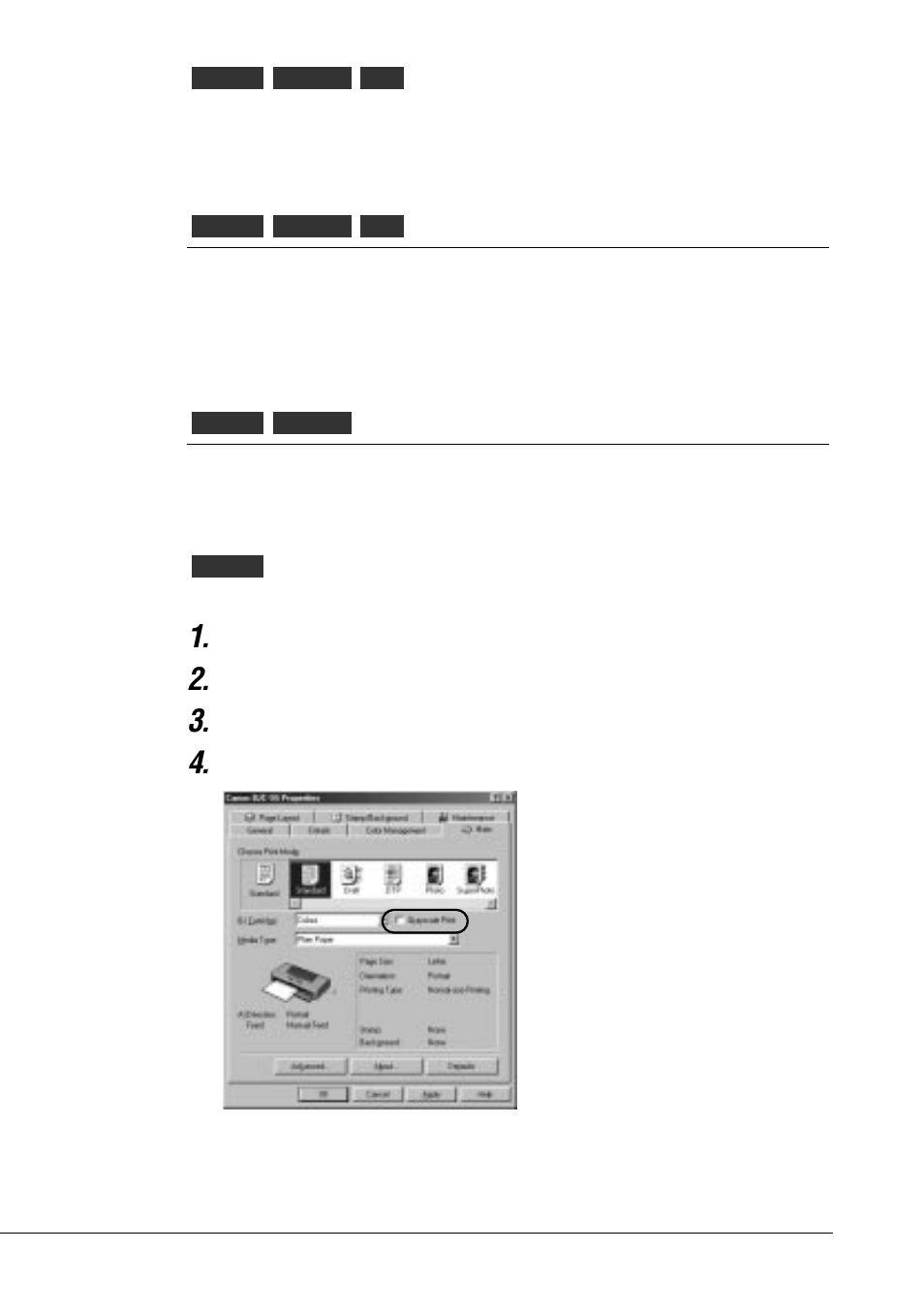 Document prints in only black and white | Canon BJC-55 User Manual | Page 124 / 181